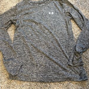 Under Armour Women's Heathered Gray Long Sleeve Tee